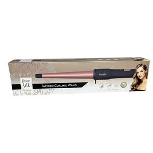 Pure Silk‎ Pink Tapered Curling Wand Curling Iron .05-1 inch Brand New